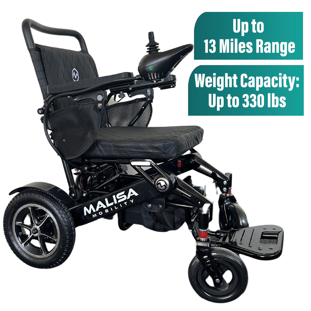 Leather MLS10AF Electric Wheelchair – Remote Control & Airline Approved