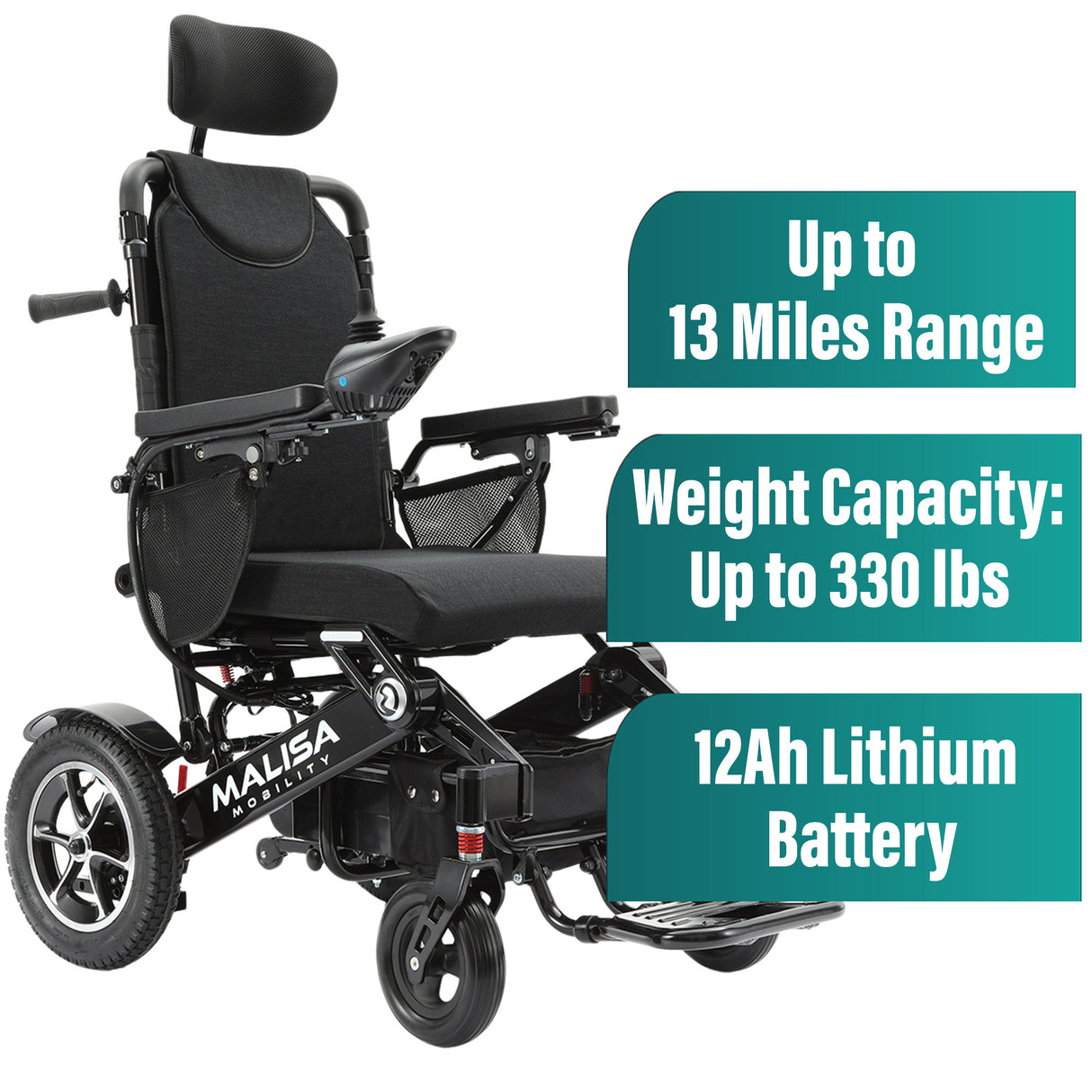 Malisa Mobility MLS-10AR Auto Reclining Electric Wheelchair
