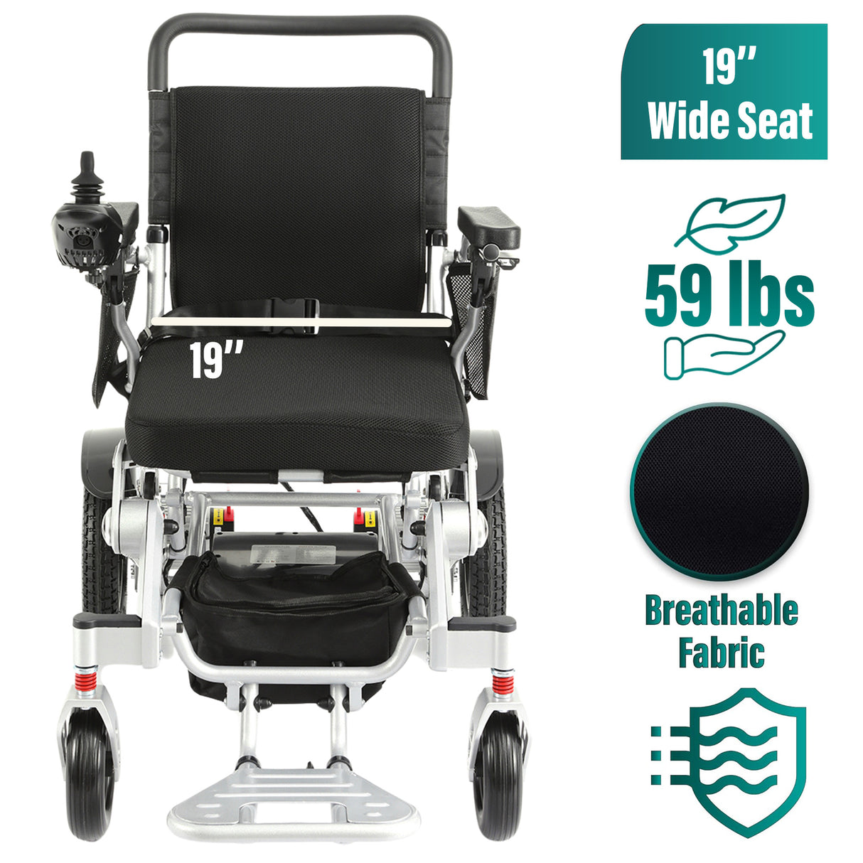 Malisa Mobility MLS-10MF Electric Wheelchair Manual Fold with Standard Seat
