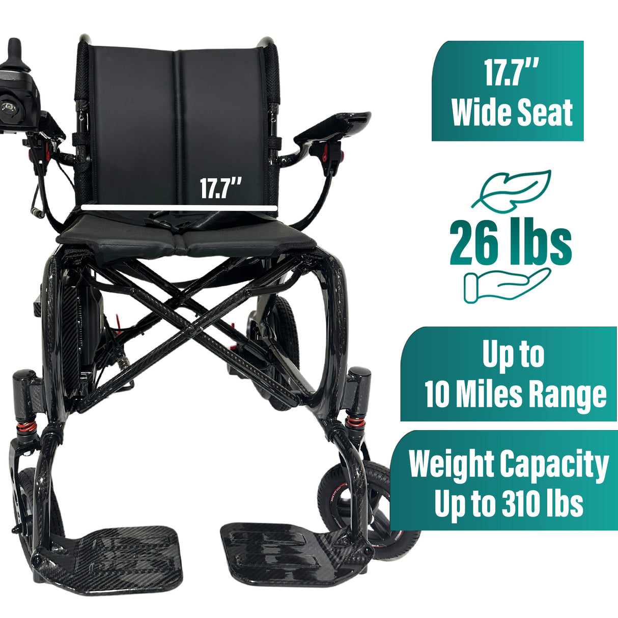 Malisa Mobility MLS20 Ultra-Lightweight Carbon Fiber Electric Wheelchair