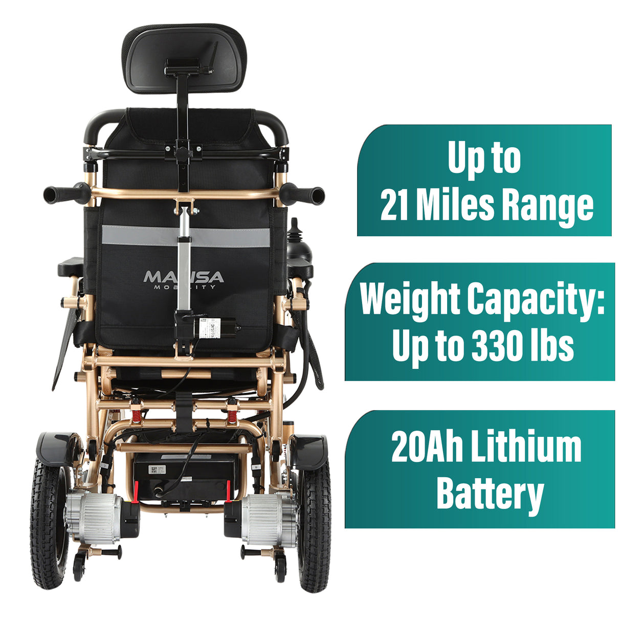 Malisa Mobility MLS-10AR Auto Reclining Electric Wheelchair