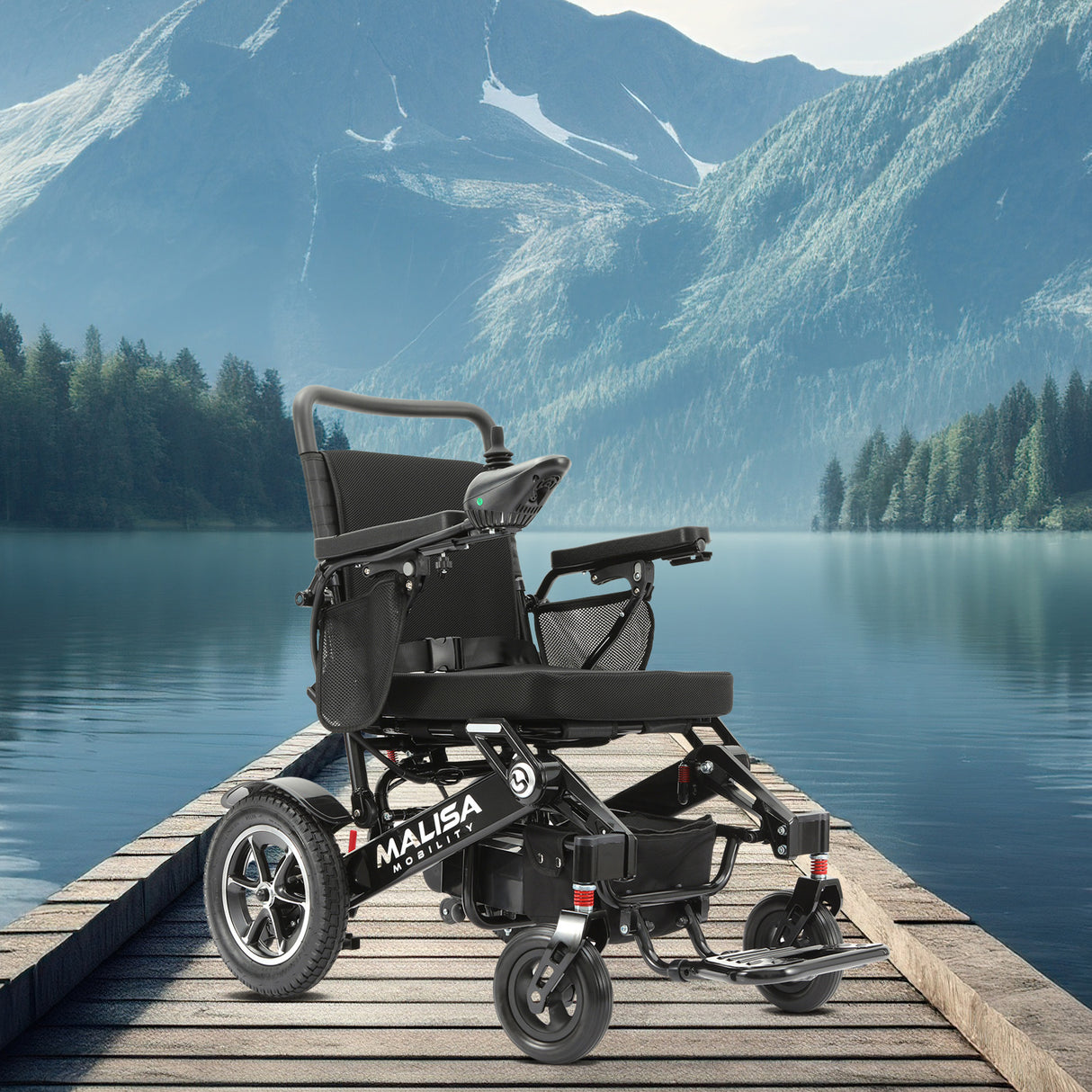Malisa Mobility MLS-10MF Electric Wheelchair Manual Fold with Standard Seat