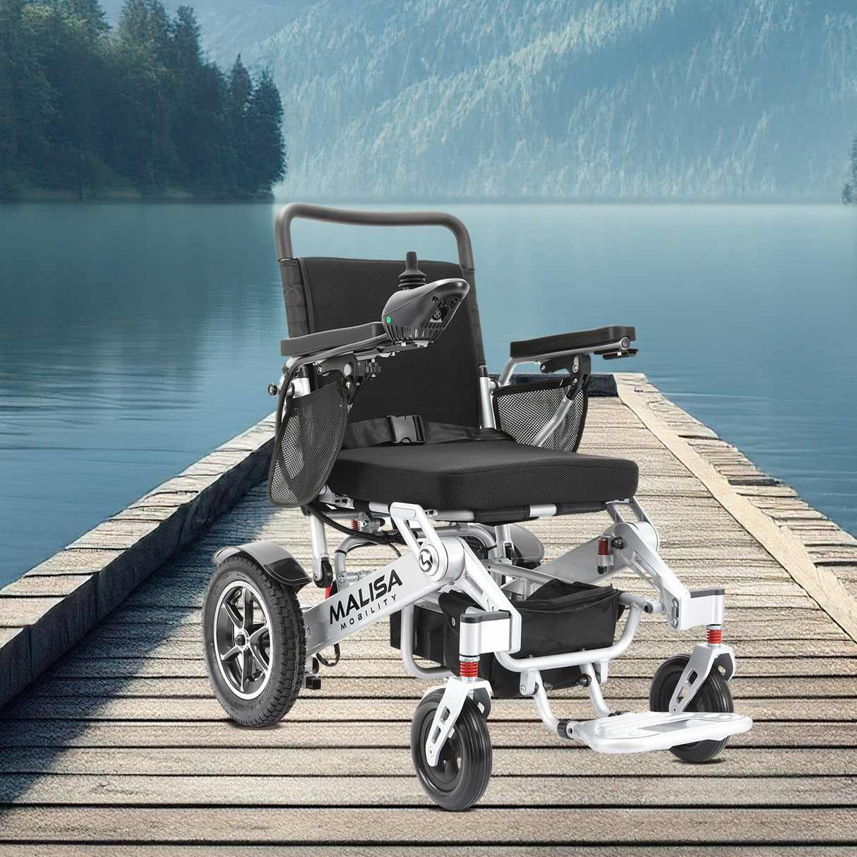 Malisa Mobility MLS-10MF Electric Wheelchair Manual Fold with Standard Seat