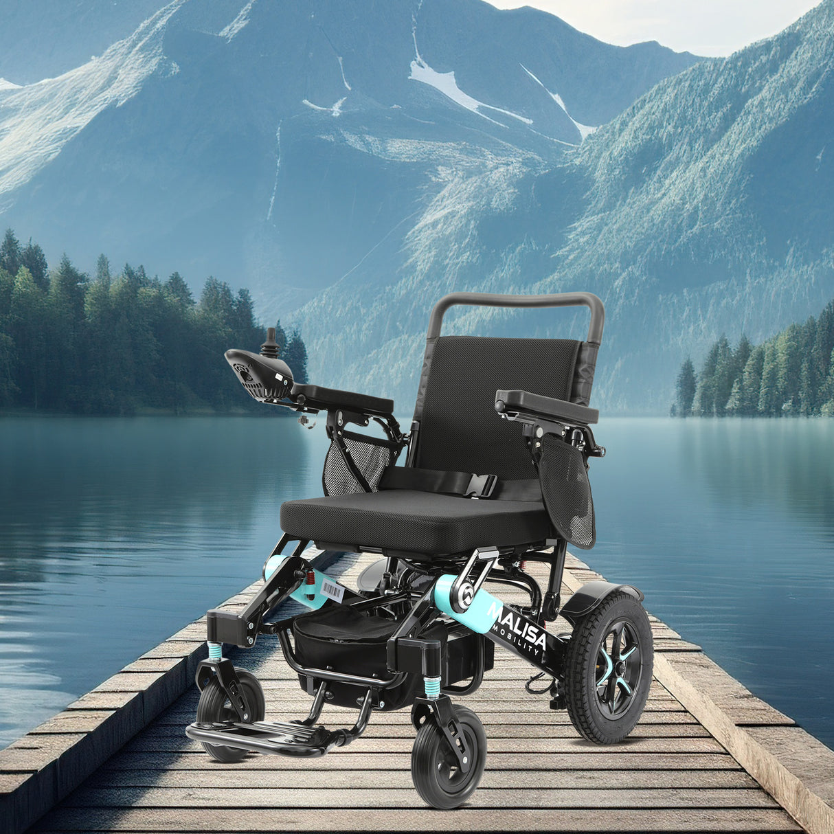 Malisa Mobility MLS-10MF Electric Wheelchair Manual Fold with Standard Seat