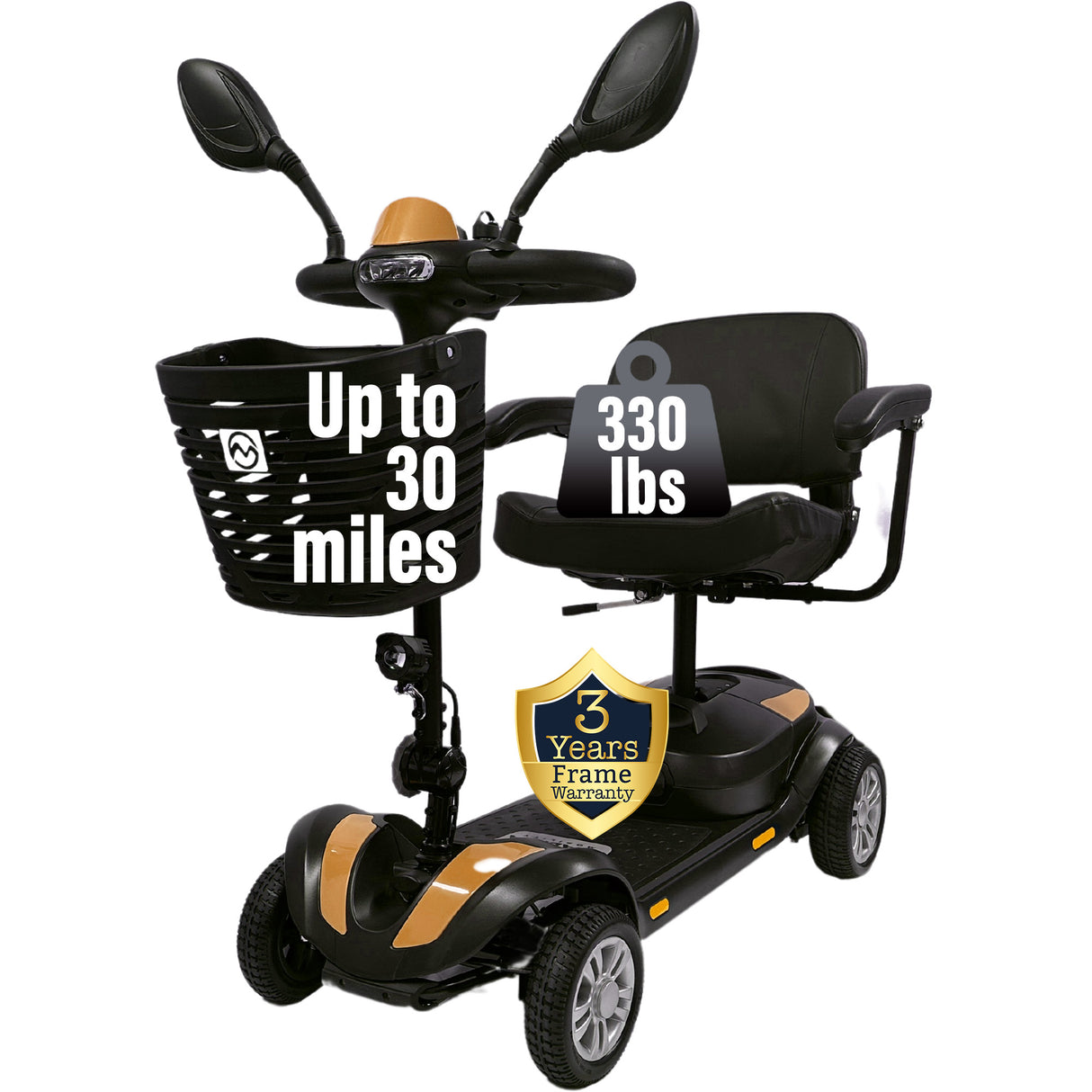 Malisa Mobility 13X Mobility Scooter – 13 Miles Range