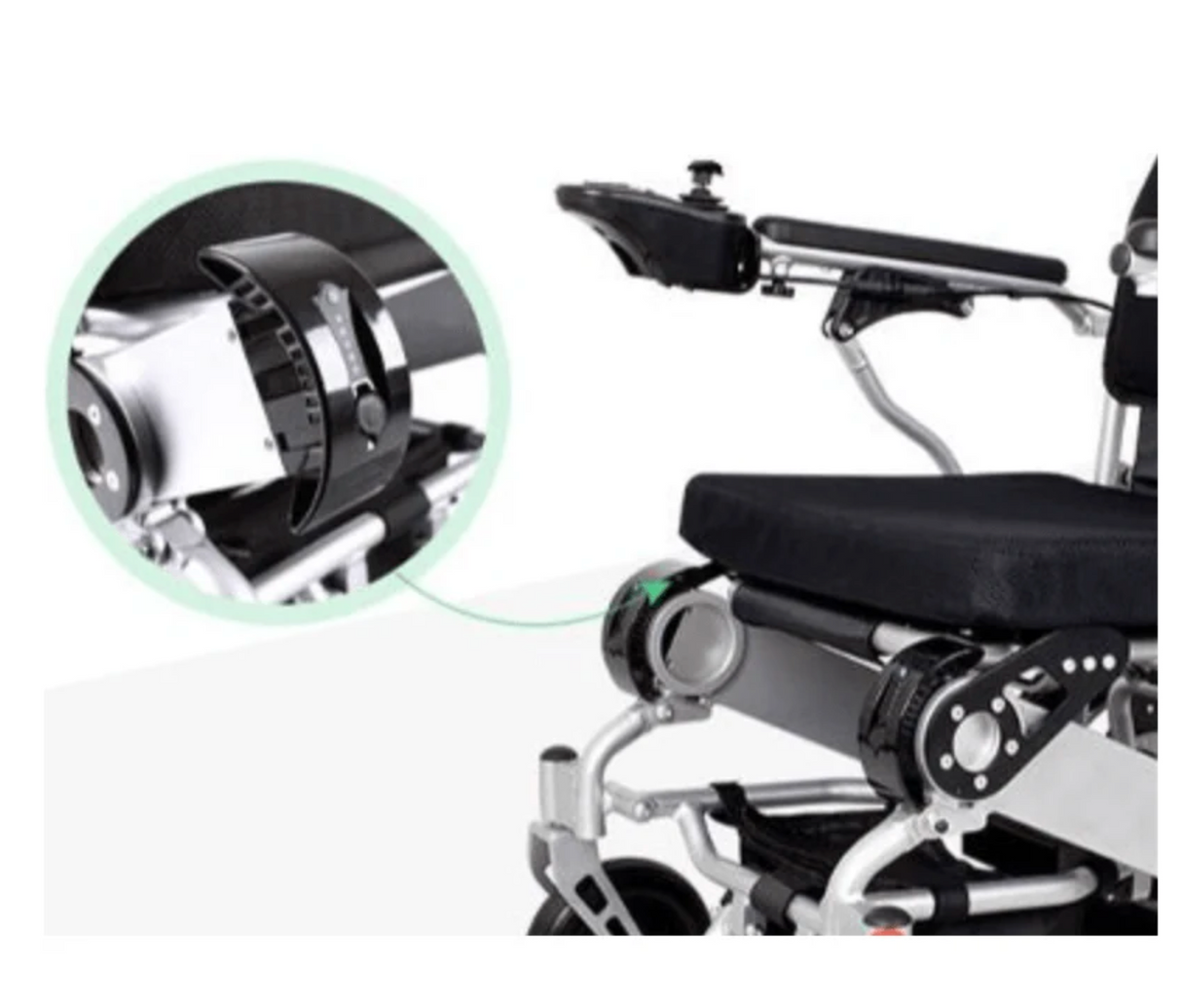 Electra 7 Wide HD Folding Power Wheelchair – 400 lb Capacity, 21" Seat, Lightweight & Portable