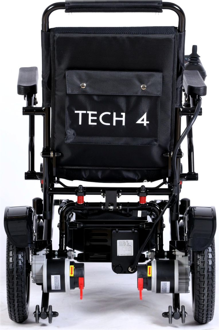 Tech 4 Folding Power Wheelchair – Remote Control, Lightweight, All-Terrain, 59 lbs Frame