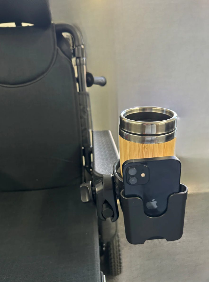 Electric Wheelchair & Scooter - Cup Holder & Phone Holder