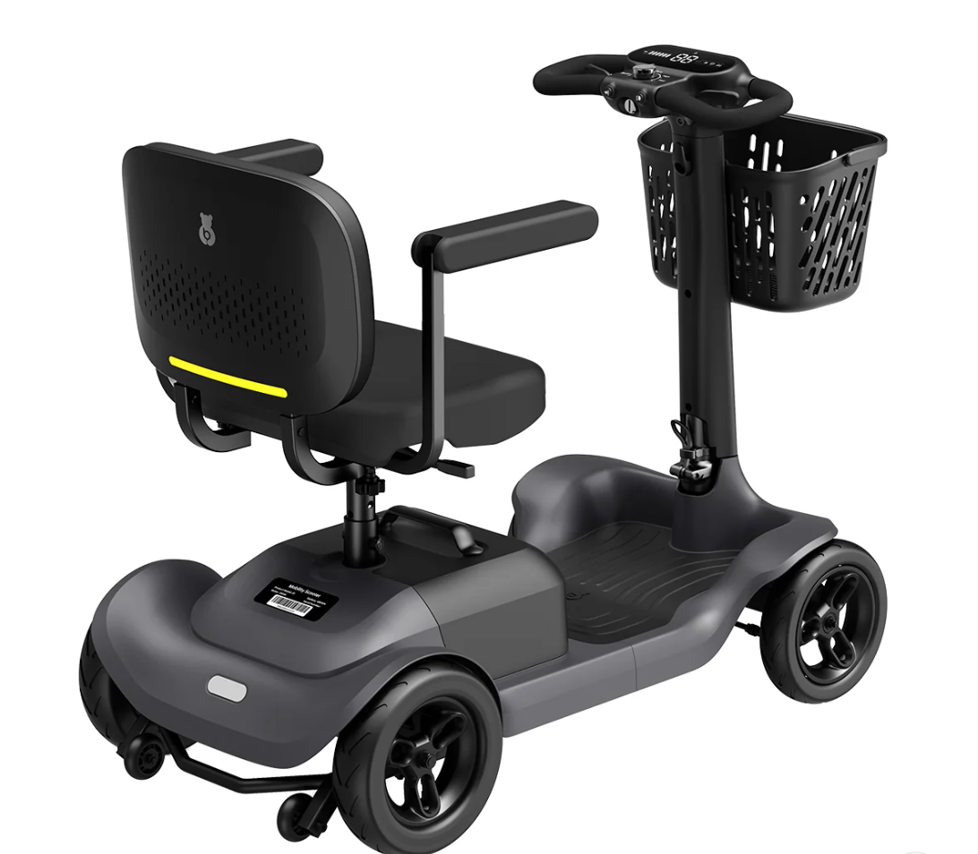 Paiseec S1 4-Wheel Mobility Scooter – 25 Mile Range, 6 MPH, Smart Safety System