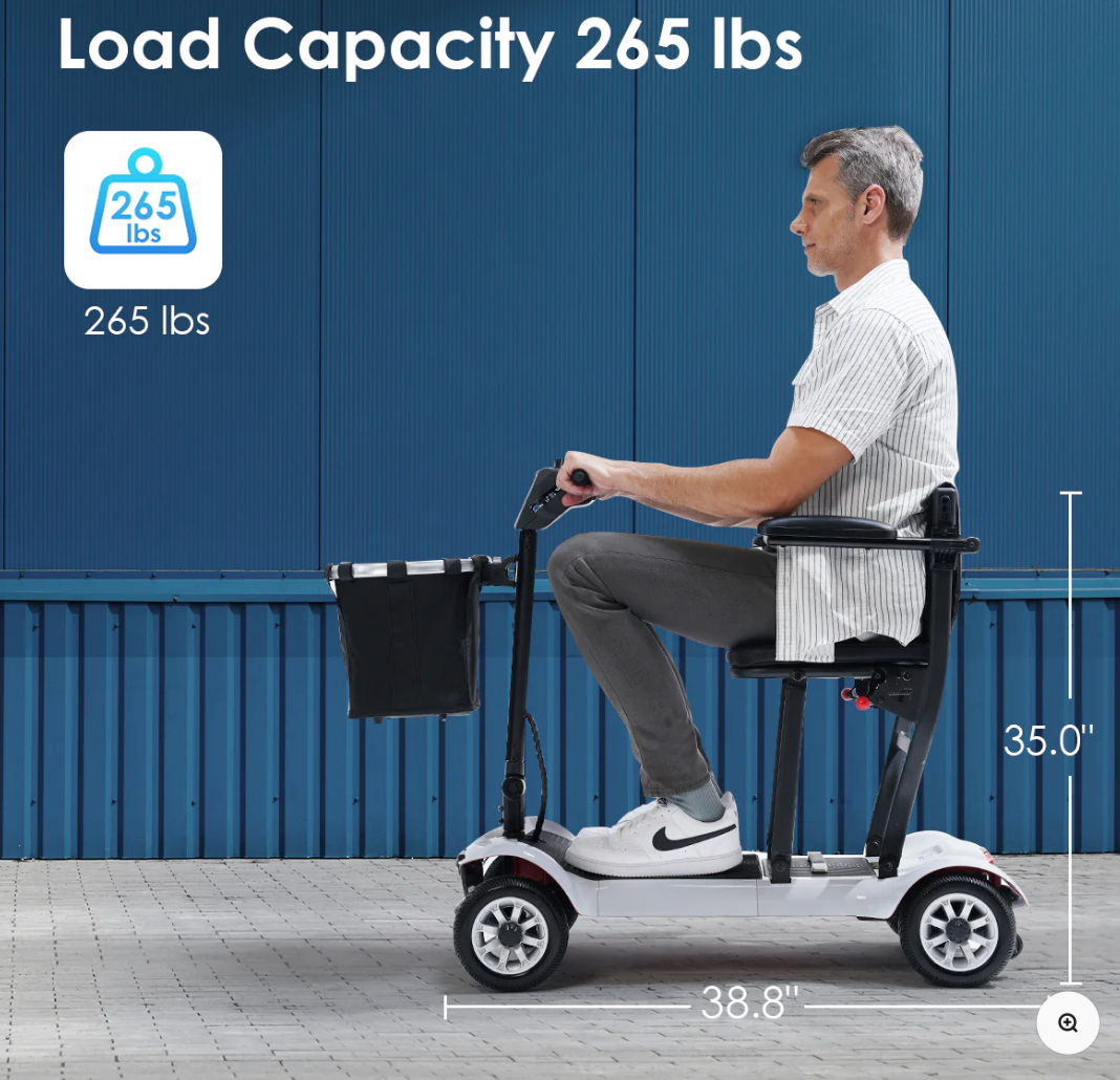 Paiseec D3 Lightweight Mobility Scooter – Ultra-Portable with Dual Battery Power