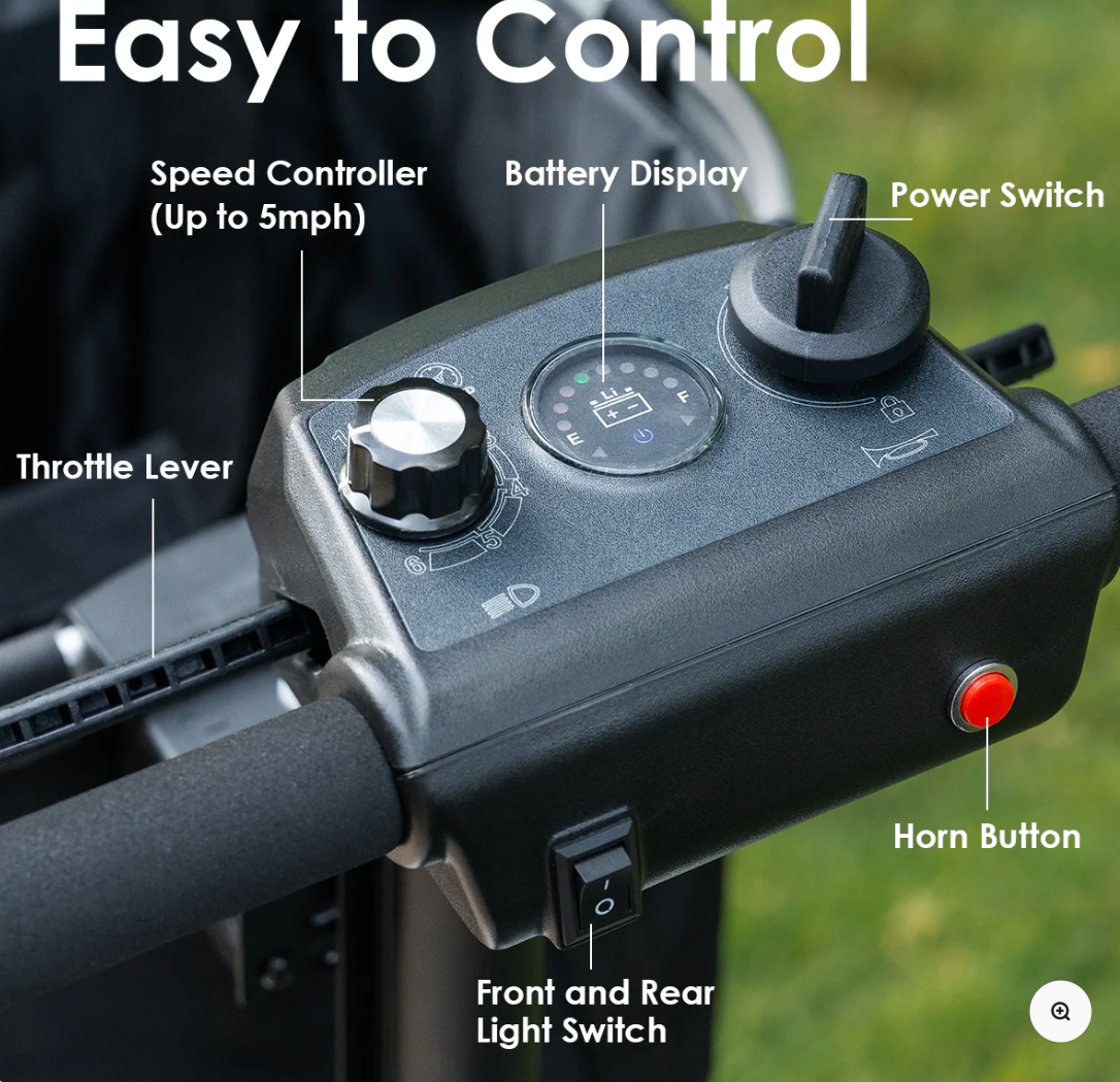 Paiseec D3 Lightweight Mobility Scooter – Ultra-Portable with Dual Battery Power