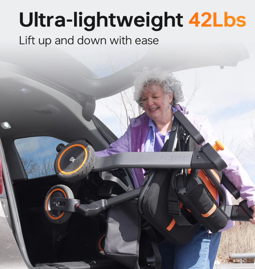 Paiseec W1 2-in-1 Electric Wheelchair – Lightweight, Foldable &Travel-Ready