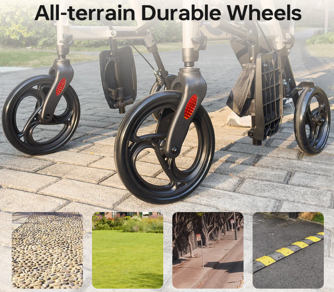 Paiseec R1 2-in-1 Rollator Walker – Lightweight, Foldable & Versatile Support