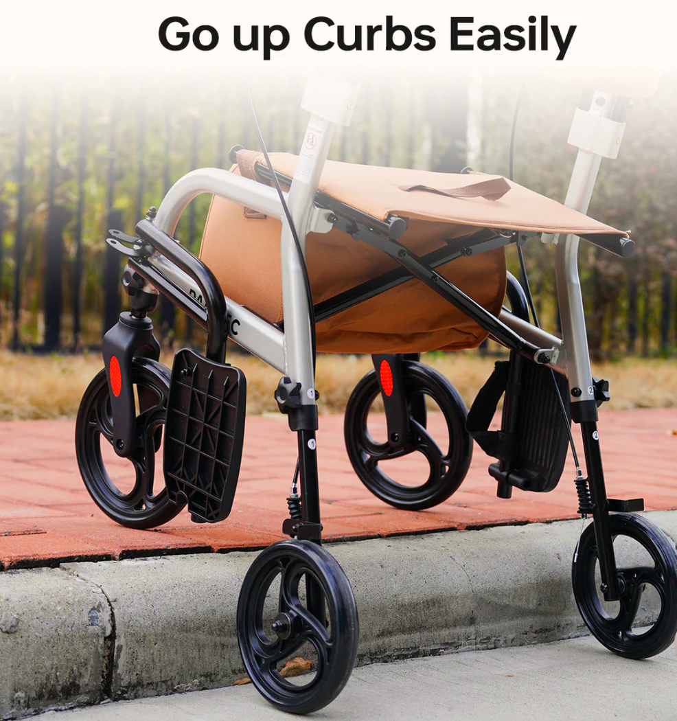 Paiseec R1 2-in-1 Rollator Walker – Lightweight, Foldable & Versatile Support