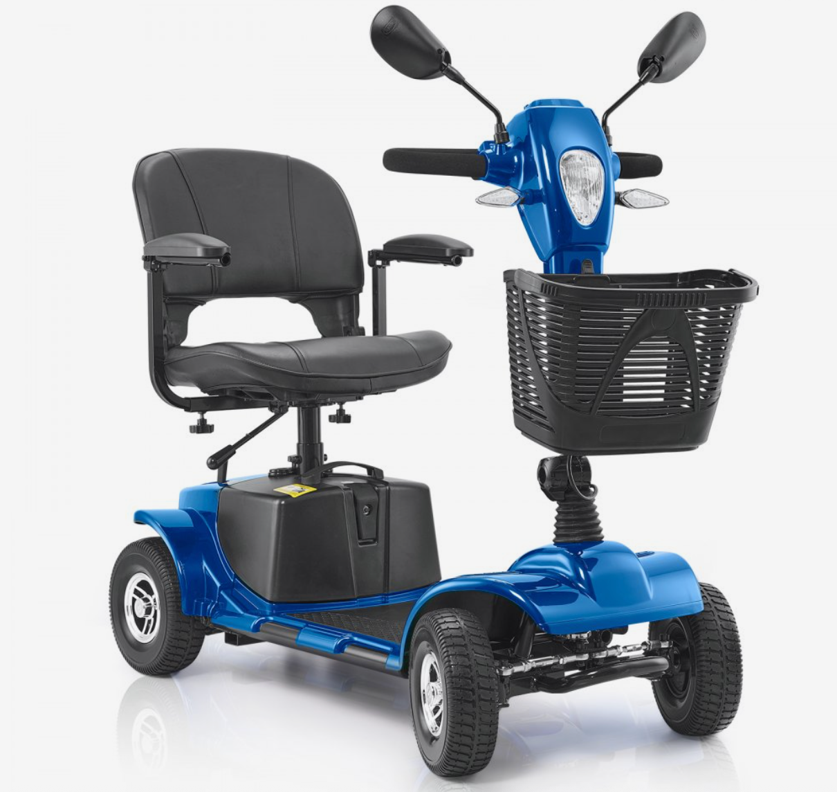 VEVOR Heavy-Duty 4-Wheel Folding Mobility Scooter for Adults & Seniors – Long Range, All-Terrain, 265lb Capacity