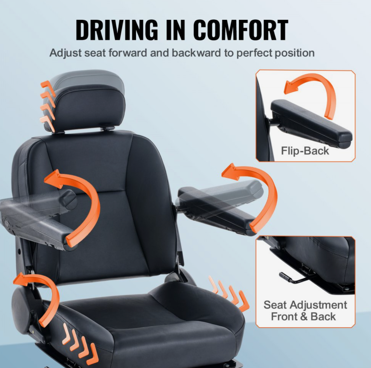 VEVOR Heavy-Duty 4-Wheel Mobility Scooter – 800W Motor, 31-Mile Range, 500 lbs Capacity, All-Terrain Design