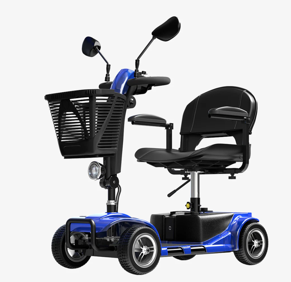 VOCIC D41 Lightweight 4-Wheel Electric Scooter - Swivel Seat, 265 lb Capacity