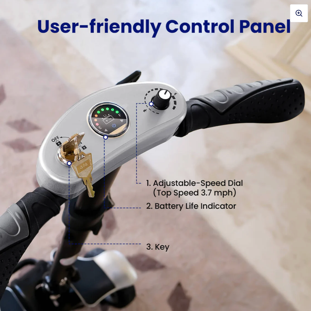 VOCIC D71 Carbon Fiber Folding Scooter - 330 lb Capacity, Adjustable Frame