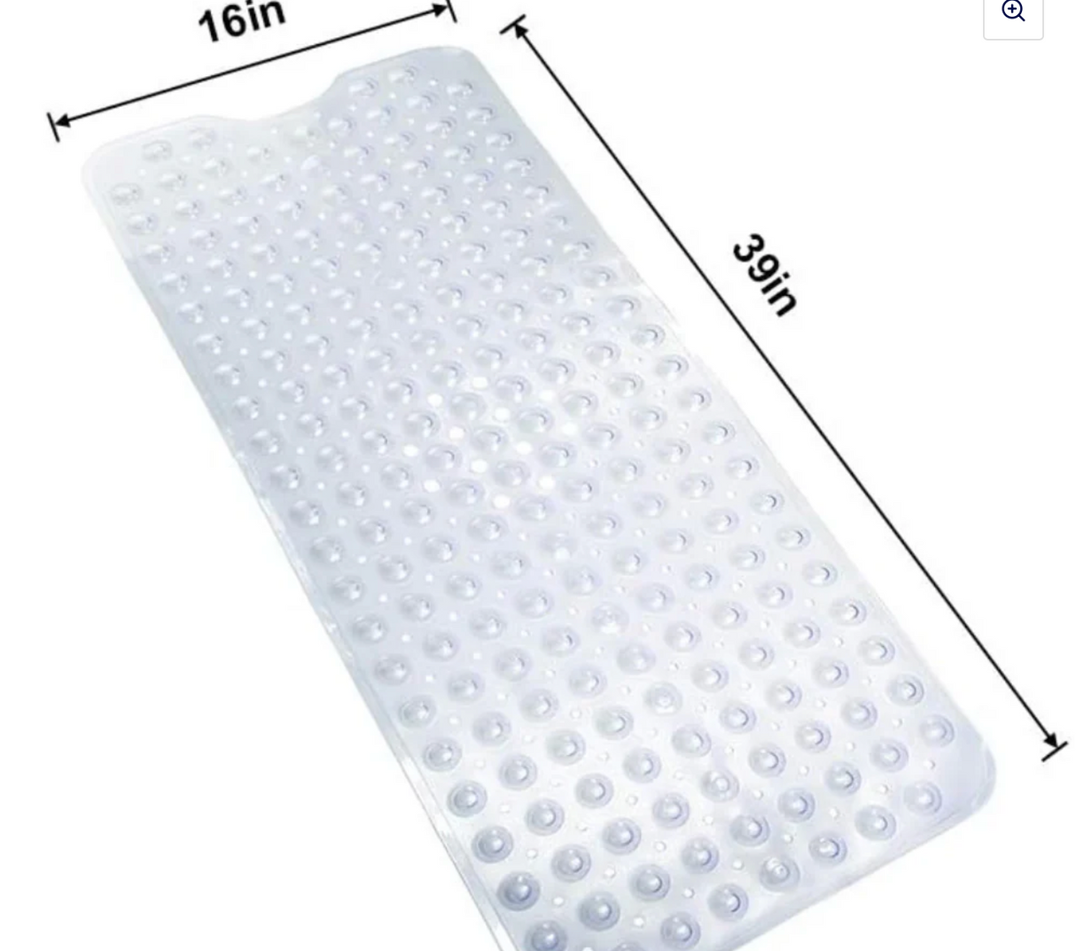 VOCIC Bathtub Floor Mat, 40" x 15" - Hexagon Design, 200 Suction Cups