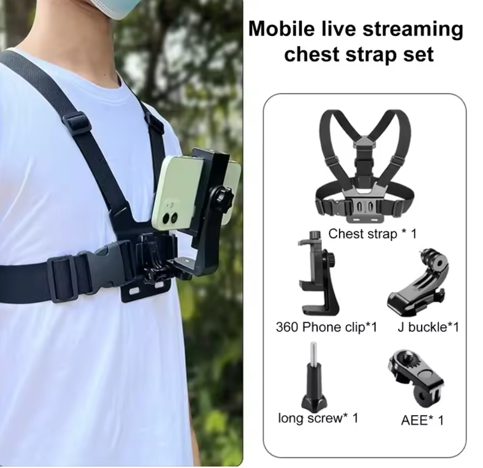 5 in 1 Mobile Phone Chest Strap