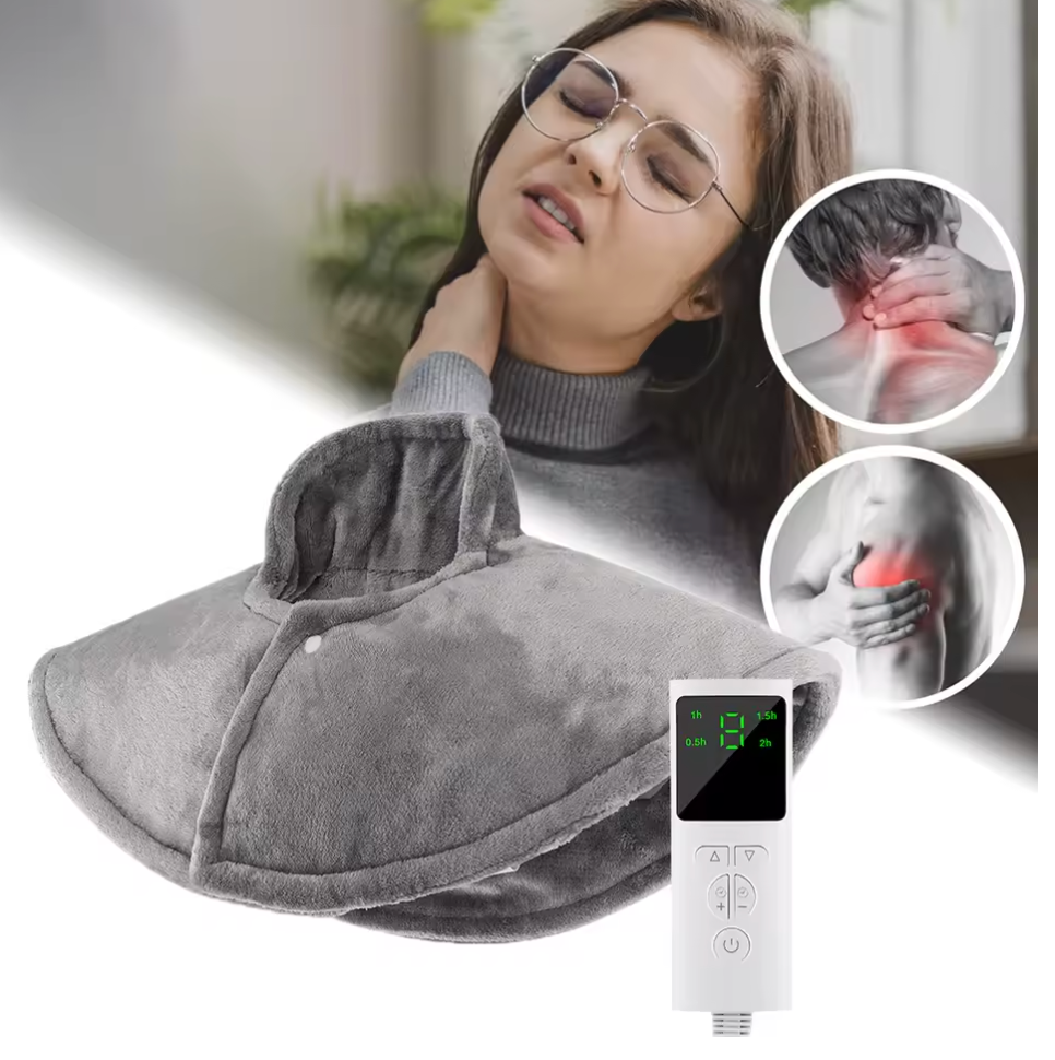 Soothing Electric Shoulder & Neck Heating Pad – 9 Comfort Settings