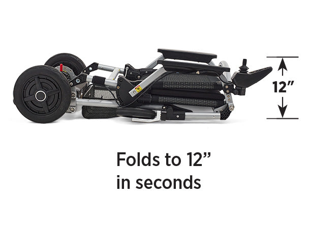 FreedomGlide Zinger 360 – Lightweight Folding Power Chair with One-Handed Joystick Control