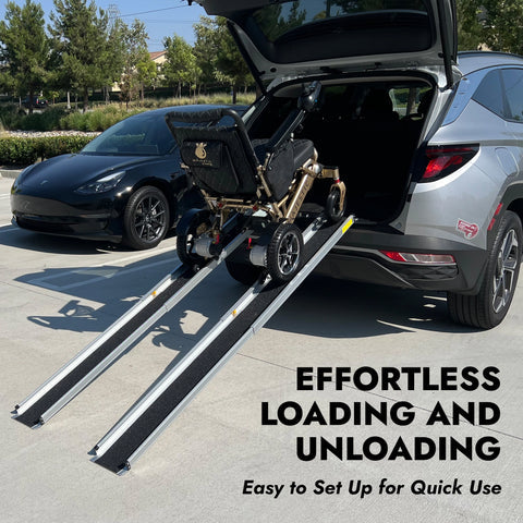 ComfyGo GO-Ramp Portable 7 FT Telescopic Ramp for Electric Wheelchairs and Scooters