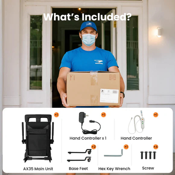 VOCIC AX35 Movable Electric Chair Lift with 4 Wheels