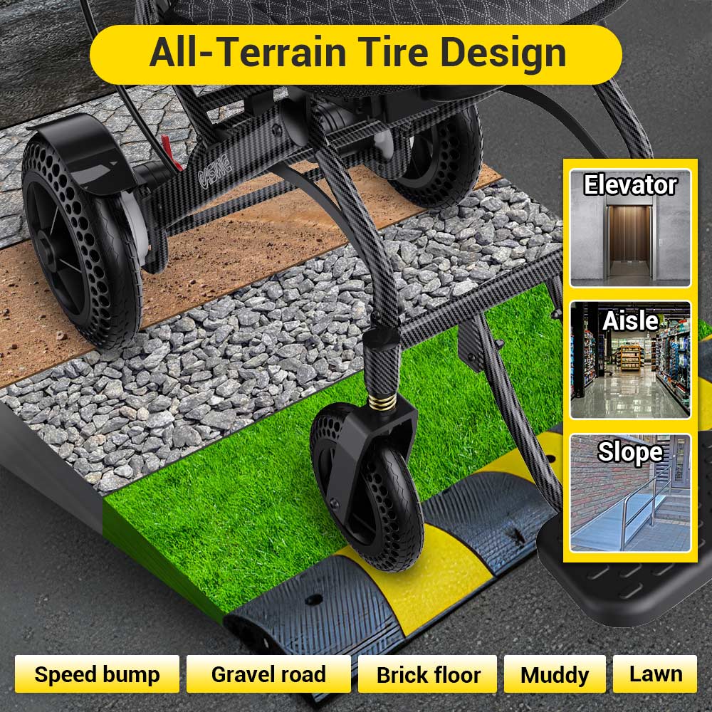 EASWE A10 Lightweight Electric Wheelchair - Foldable, 400W Dual Motor
