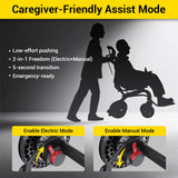 Easwe B10 – Foldable Electric Wheelchair with LCD Joystick Control