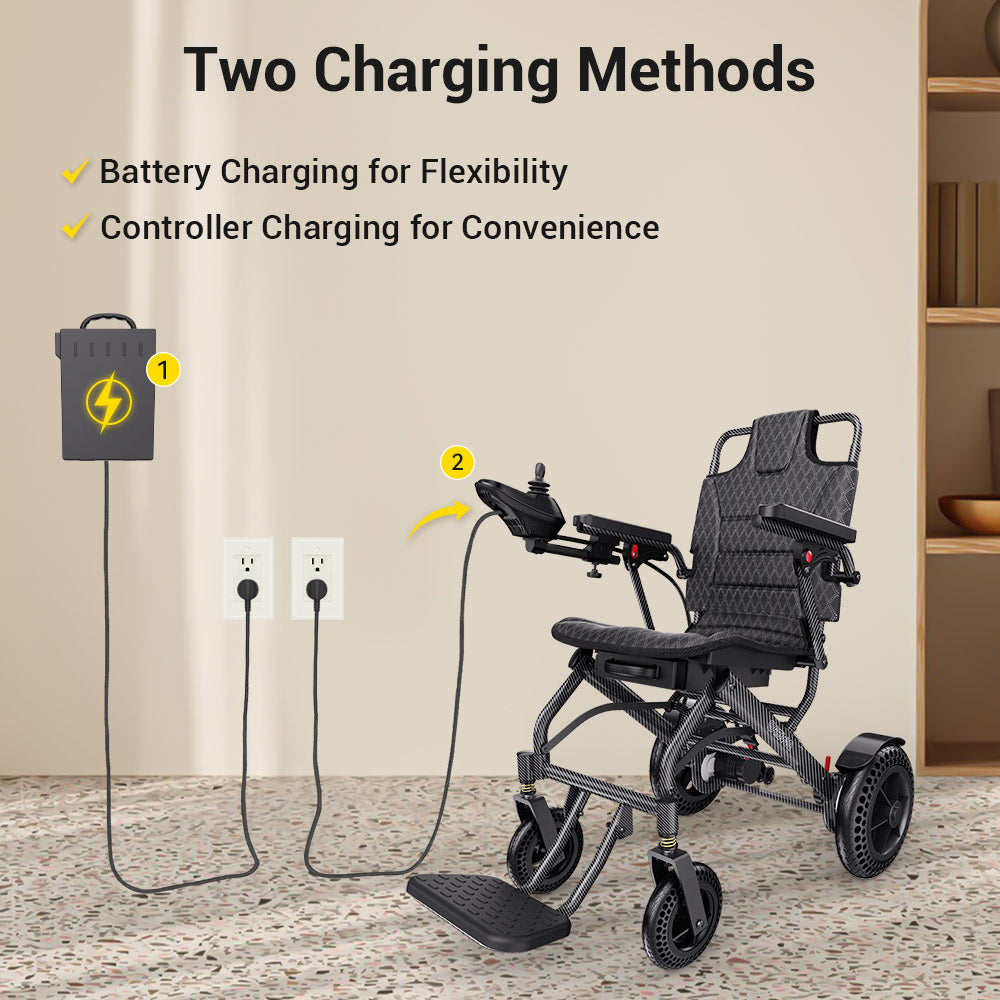 EASWE A10 Lightweight Electric Wheelchair - Foldable, 400W Dual Motor