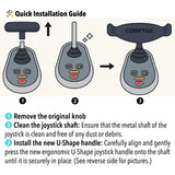 Ergonomic U-Shaped Joystick Handle with Flex Shaft