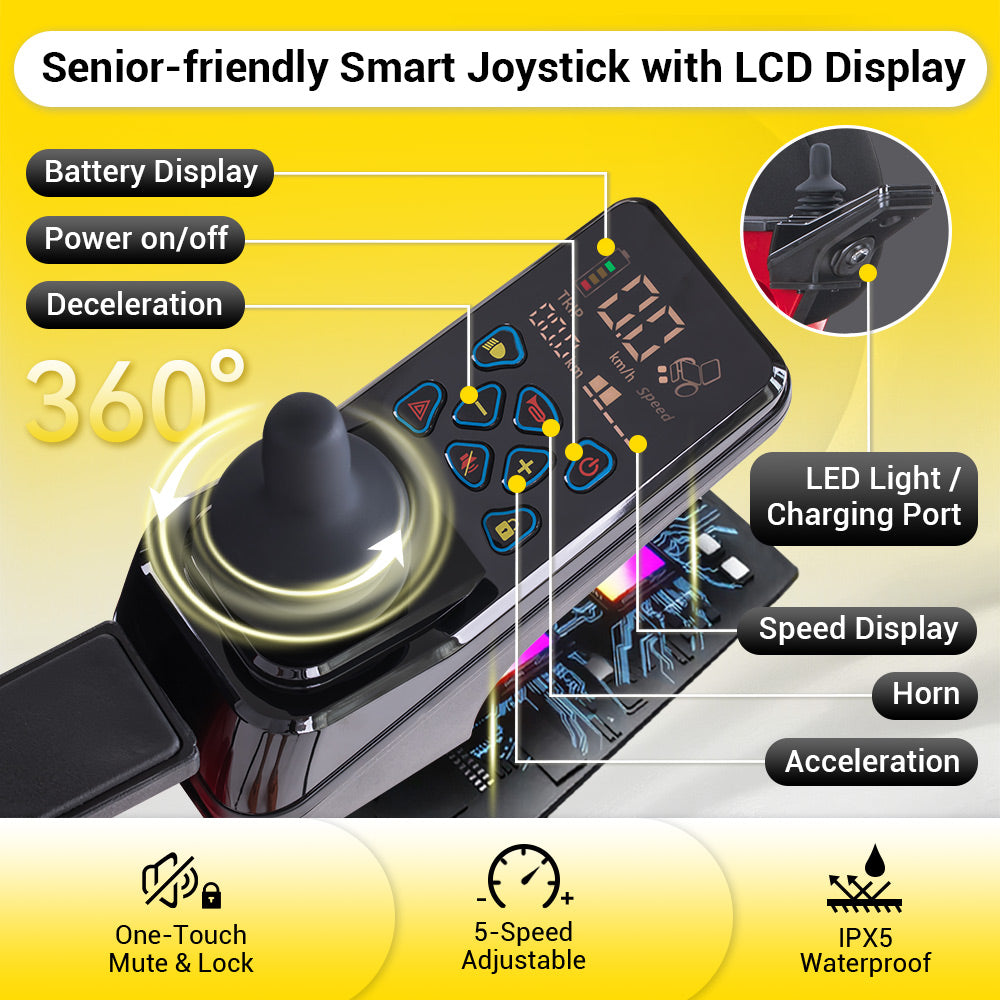 Easwe L10 – Luxury Electric Wheelchair with Adjustable Seat Height