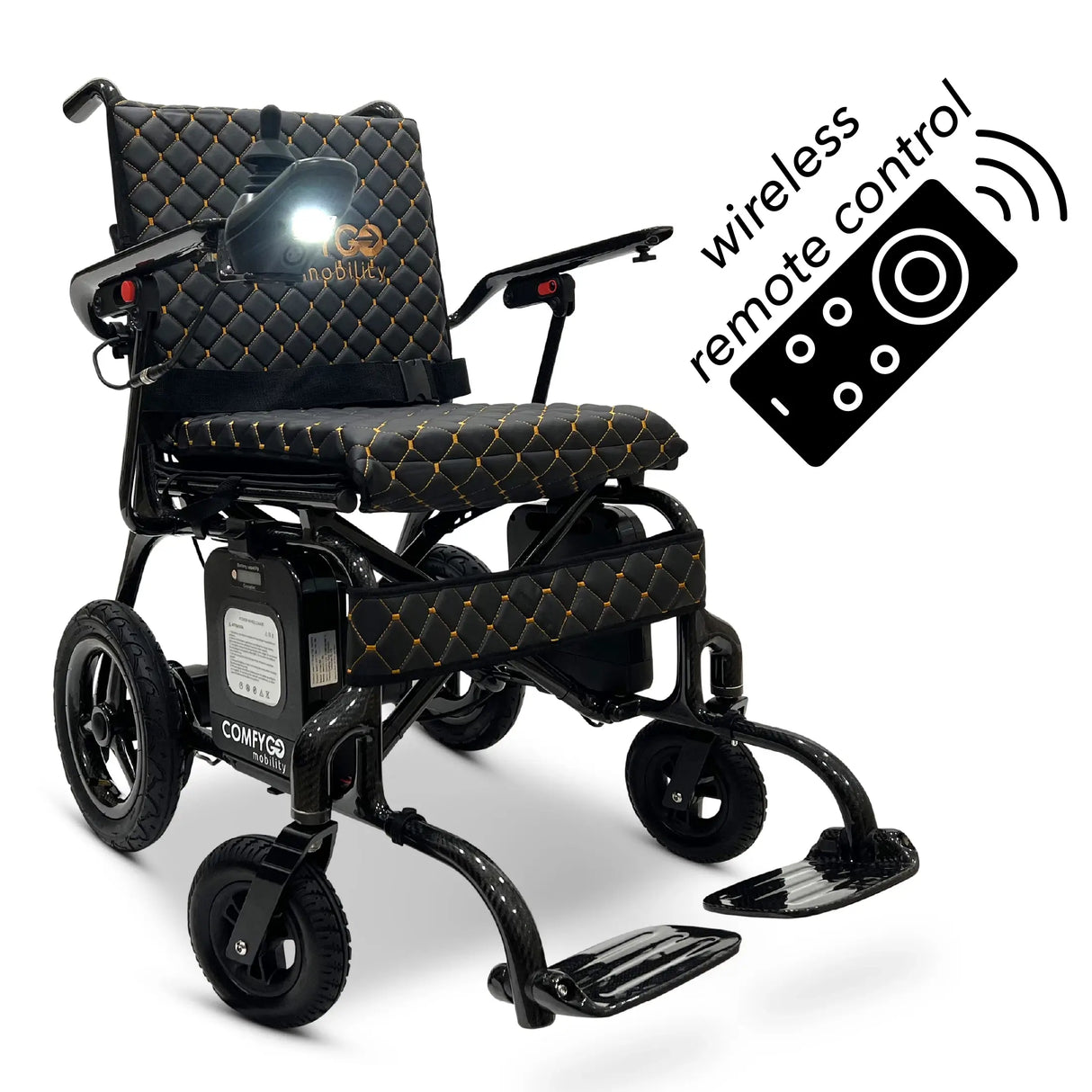 COMFYGO Phoenix Carbon Fiber Electric Wheelchair Lightweight, Long-Range, Airline Approved