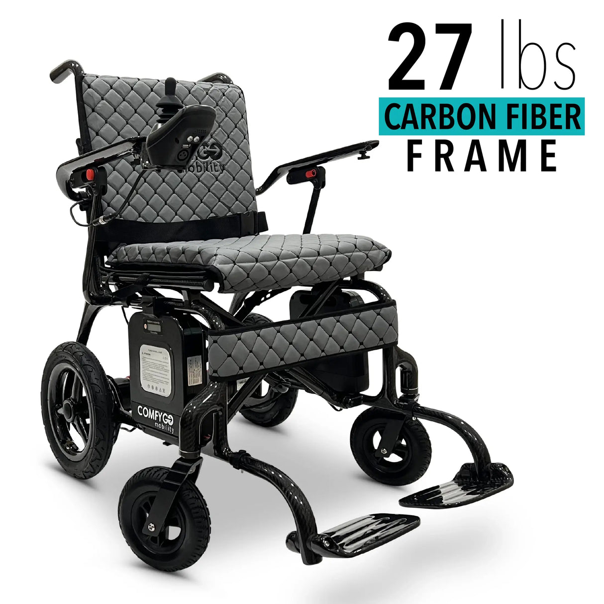 COMFYGO Phoenix Carbon Fiber Electric Wheelchair Lightweight, Long-Range, Airline Approved