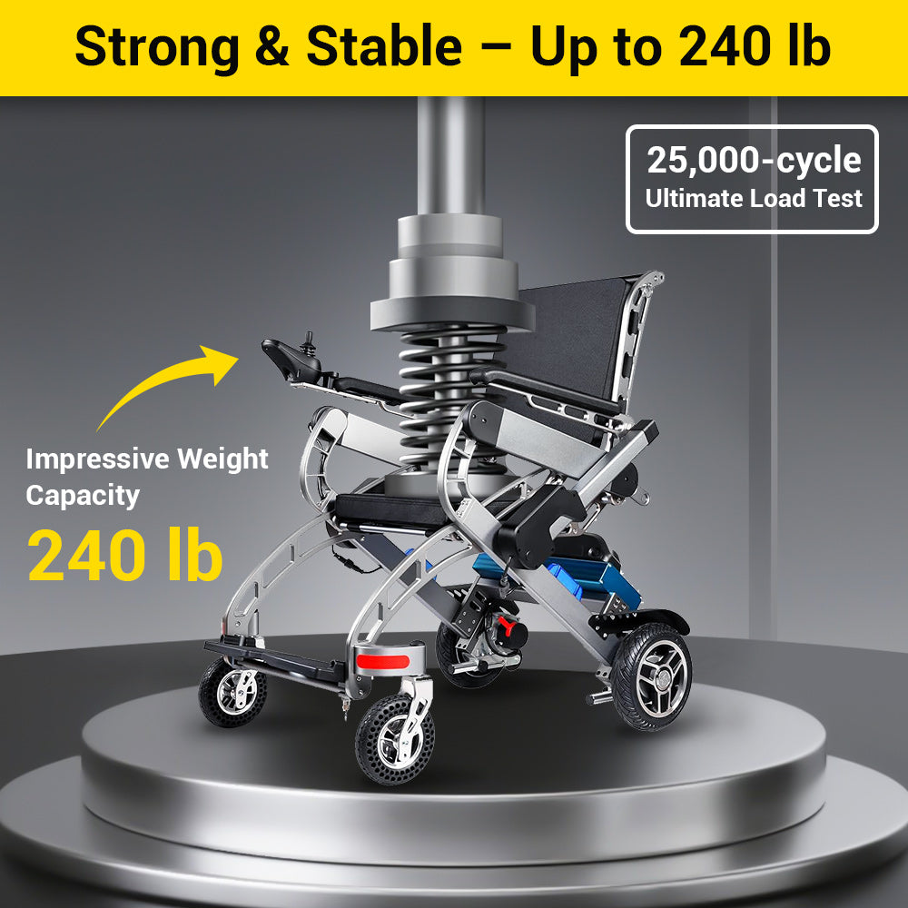 EASWE S10 Vertical Lift Electric Wheelchair - 500W Motor, Adjustable Height