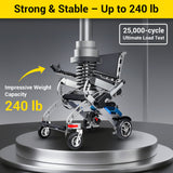 EASWE S10 Vertical Lift Electric Wheelchair - 500W Motor, Adjustable Height