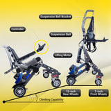 EASWE S10 Vertical Lift Electric Wheelchair - 500W Motor, Adjustable Height