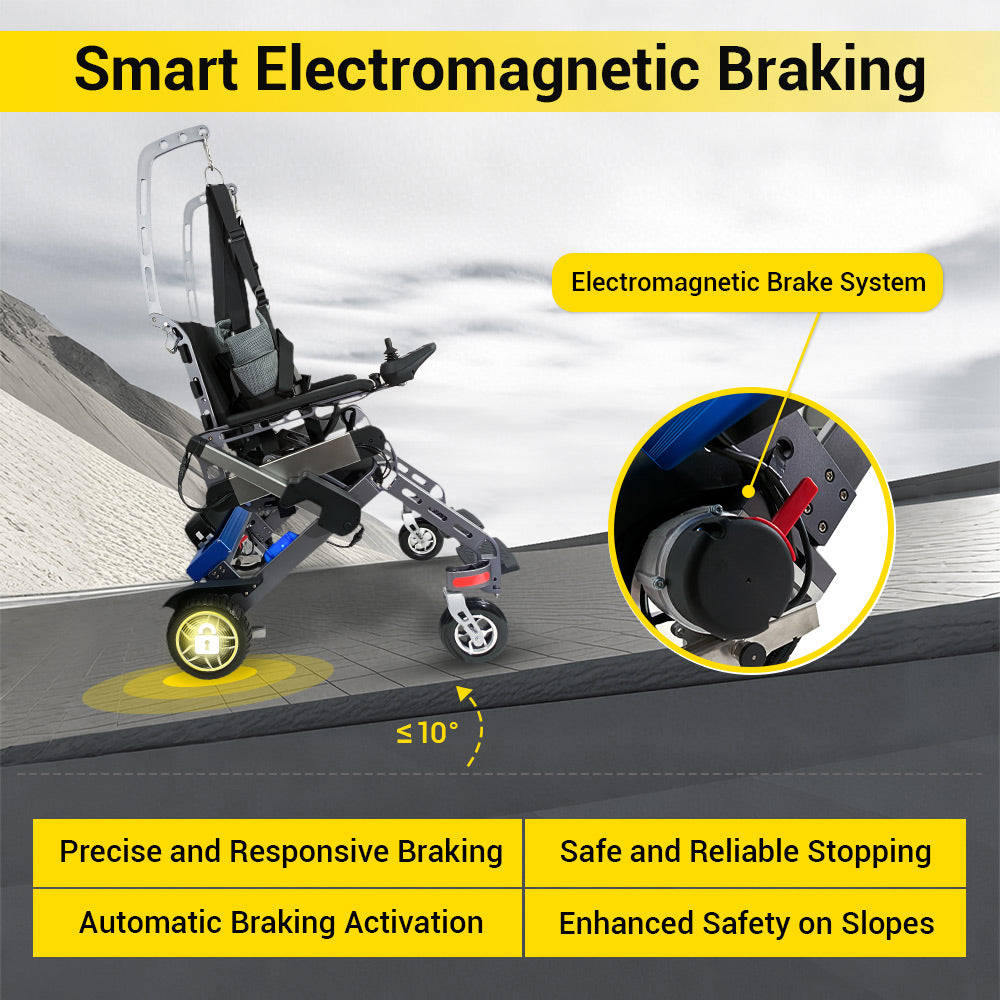 EASWE S10 Vertical Lift Electric Wheelchair - 500W Motor, Adjustable Height