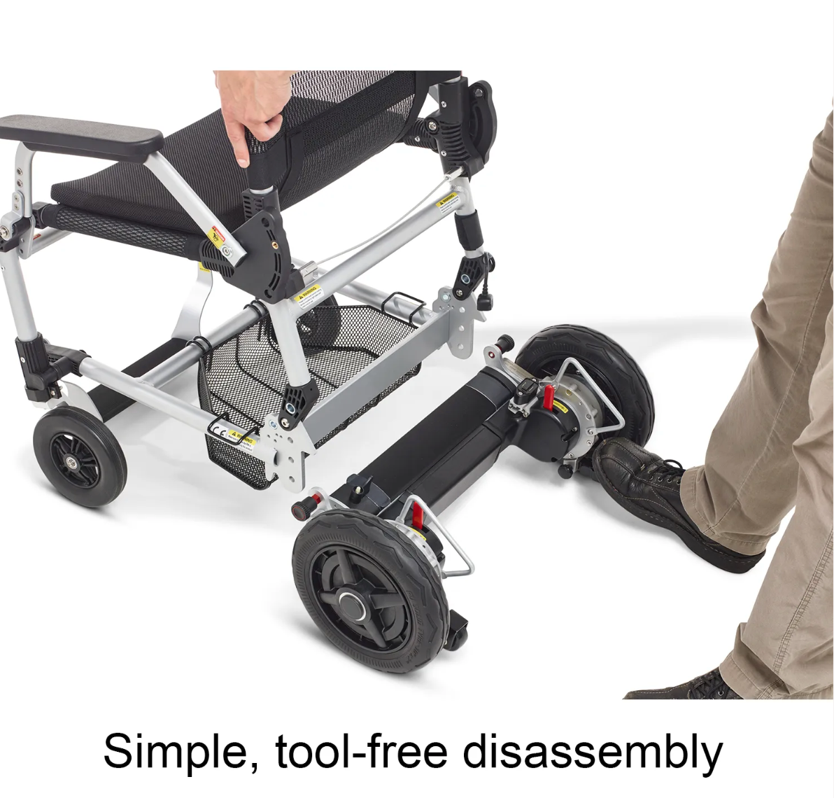FreedomGlide Zinger 360 – Lightweight Folding Power Chair with One-Handed Joystick Control