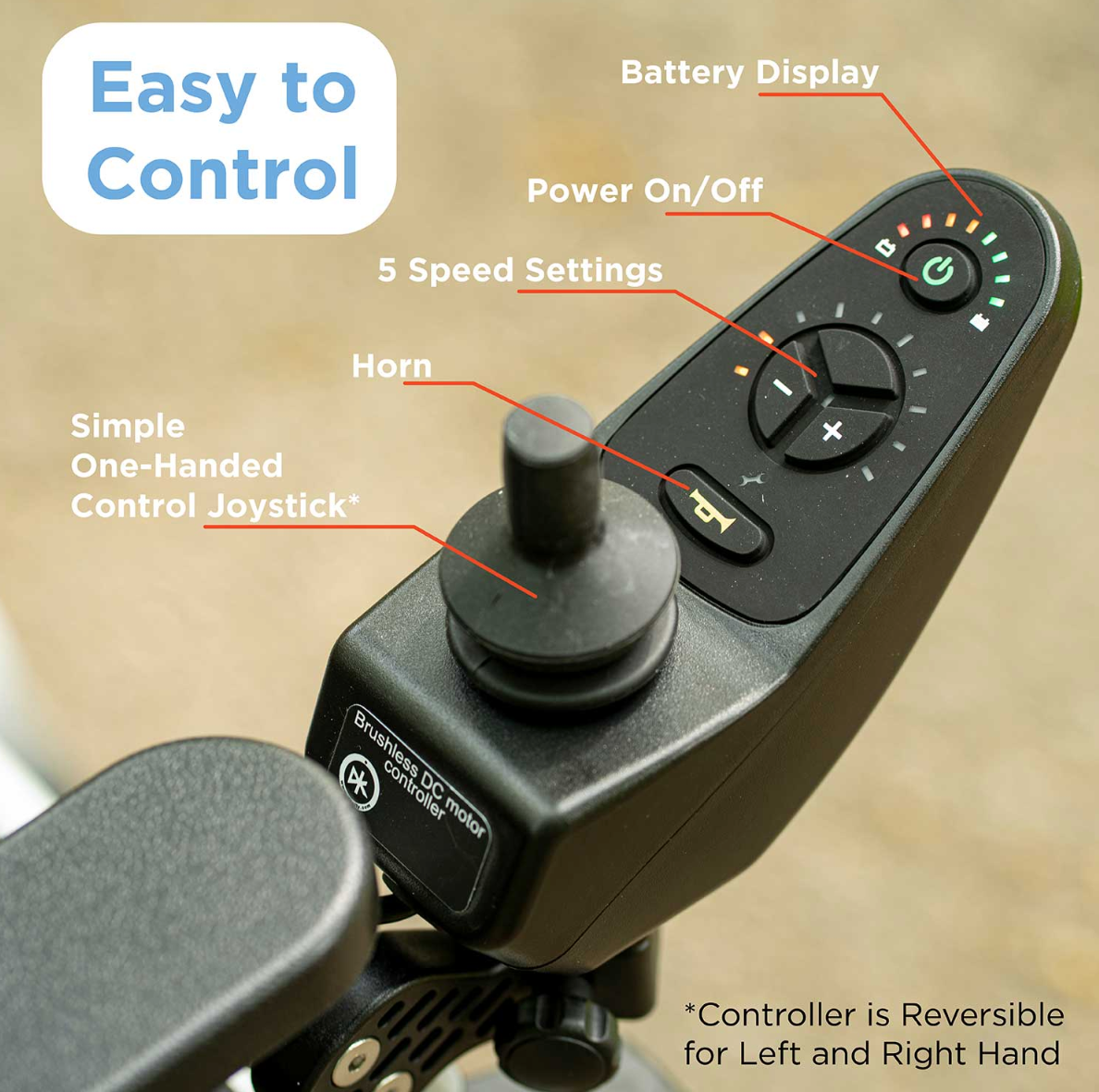 FreedomGlide Zinger 360 – Lightweight Folding Power Chair with One-Handed Joystick Control