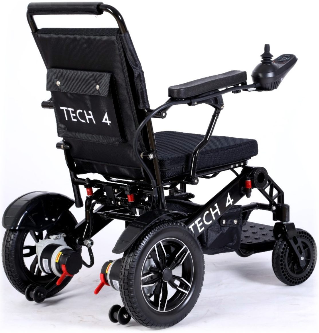 Tech 4 Folding Power Wheelchair – Remote Control, Lightweight, All-Terrain, 59 lbs Frame