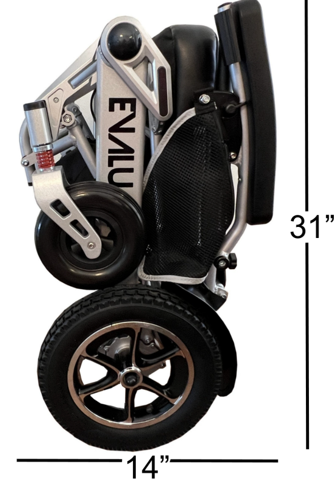Evolution AutoFold Power Wheelchair – Remote Control, Automatic Folding, 400 lb Capacity, Full Suspension