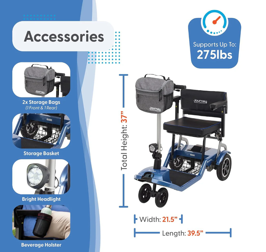Journey So Lite Ultra-Light Folding Mobility Scooter – Compact, Safe & Ready for Travel