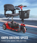 3-Wheel Folding Mobility Scooter for Adults & Seniors – Long-Range, All-Terrain Freedom