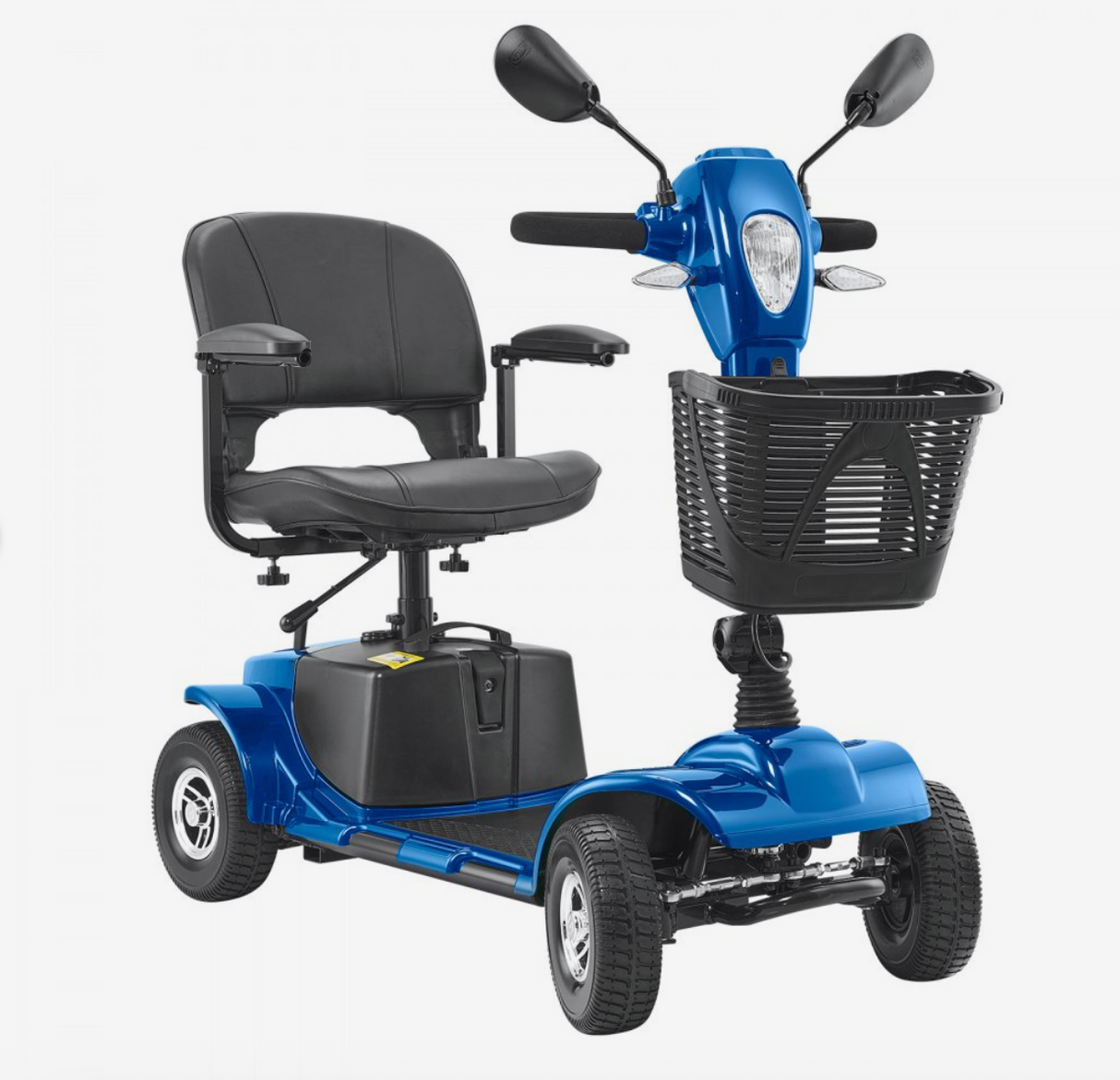 VEVOR Heavy-Duty 4-Wheel Folding Mobility Scooter for Adults & Seniors – Long Range, All-Terrain, 265lb Capacity