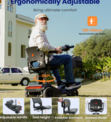 VOCIC D50 Lightweight Folding Mobility Scooter – Compact 4-Wheel Travel Scooter for Adults Easy Transport. Smooth Rides. Reliable Mobility.