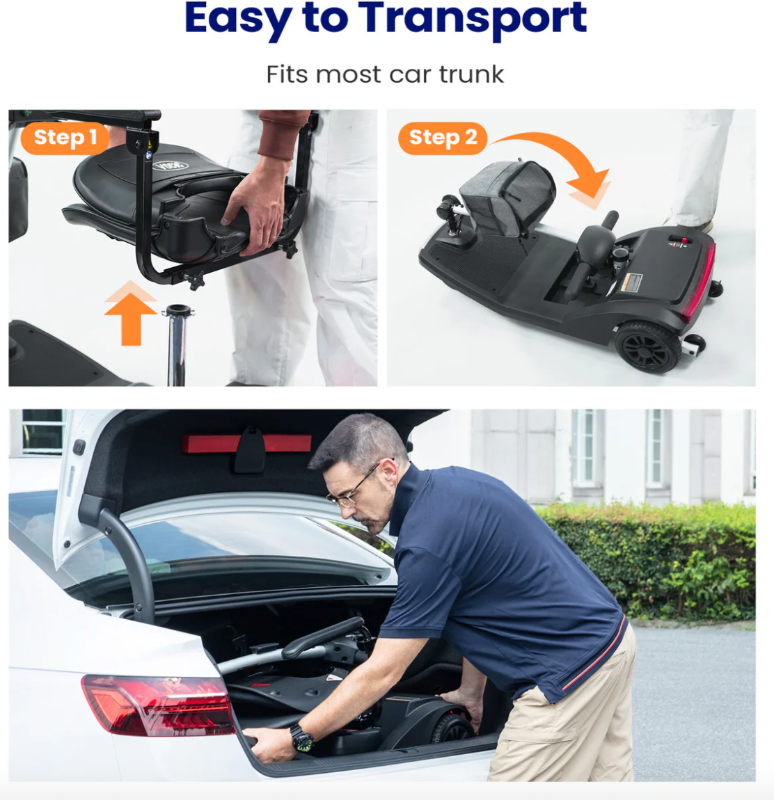 VOCIC D50 Lightweight Folding Mobility Scooter – Compact 4-Wheel Travel Scooter for Adults Easy Transport. Smooth Rides. Reliable Mobility.