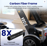 VOCIC D71 Carbon Fiber Lightweight Folding Mobility Scooter – Ultra-Portable, 330 lbs Capacity, Adjustable Frame