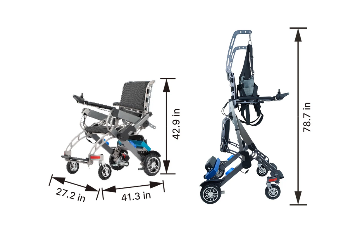 EASWE S10 Vertical Lift Electric Wheelchair - 500W Motor, Adjustable Height